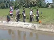 Geger Mayat Bayi Ditemukan Mengapung Dalam Saluran Irigasi di Polman