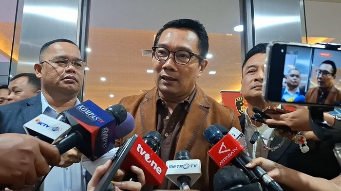 Ridwan Kamil usai tes DNA anak Lisa Mariana (Ondang/detikcom)