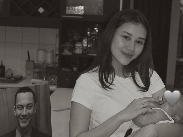 Aaliyah Massaid Kenalkan Anak di Ultah Mendiang Adjie Massaid