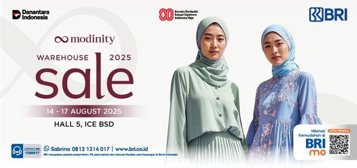 Menghadirkan brand-brand eksklusif dan promo yang menggiurkan, Modinity Warehouse Sale 2025 kembali hadir dan akan berlangsung pada tanggal 14-17 Agustus 2025 di Hall 5 ICE BSD.