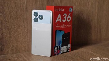 Nubia A36 dijual di harga Rp999.000. Tersedia dalam tiga pilihan warna: Aqua Green, Nebula Black, dan Titanium Gold. / Foto: Adi Fida Rahman/detikINET