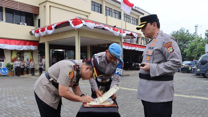 Sertijab Wakapolres dan Kasat Lantas Polres Pelabuhan Tanjung Priok, Jumat (8/8/2025).