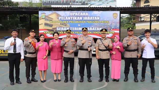 Sertijab Wakapolres dan Kasat Lantas Polres Pelabuhan Tanjung Priok, Jumat (8/8/2025).