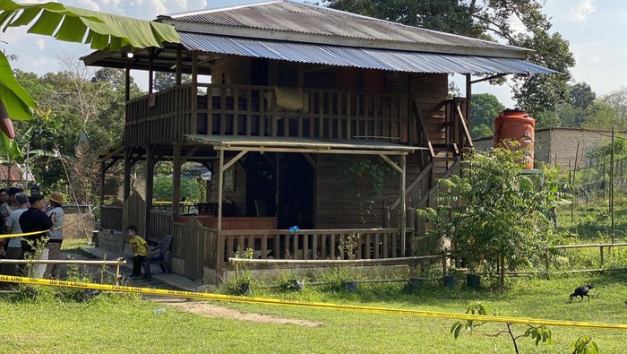 Sumur di pondok kebun atau tempat ditemukannya jasad korban.