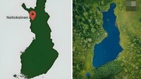 Di Finlandia, ada danau Neitokainen yang penampakannya sama persis dengan bentuk negara Finlandia di peta dengan perbandingan 1:10.000. Danau ini ternyata buatan manusia yang ada di kota Lapland sejak tahun 1990-an. (dok. Boredpanda)