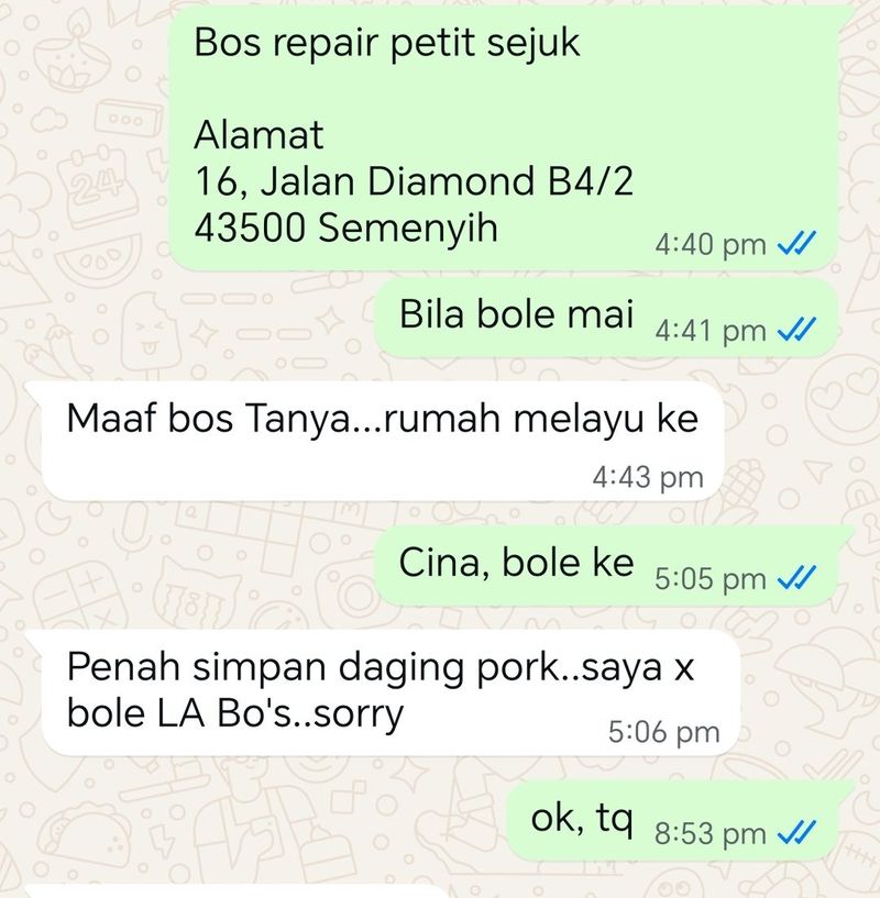 Tukang Ini Ogah Benerin Kulkas gegara Khawatir Ada Daging Babi
