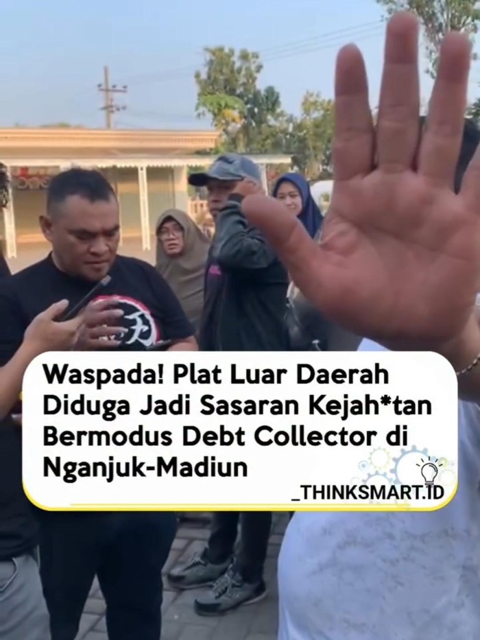 Viral Debt Collector Akrab dengan Polisi Usai Ribut Tarik Mobil di Nganjuk