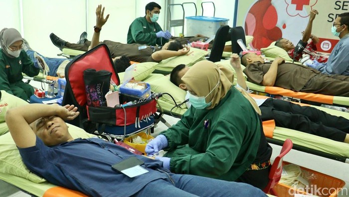 Donor Darah Sambut HUT ke-80 RI, Targetkan 200 Kantong Peringatan HUT ke-80 RI disambut donor darah untuk yang membutuhkan. Ditargetkan terkumpul 200 kantor darah untuk disalurkan ke PMI.