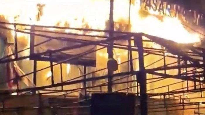 Kebakaran pasar di Sawahlunto
