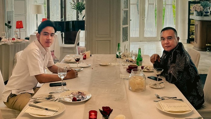 Wapres Gibran Rakabuming Raka membagikan momen langka pertemuan dengan Wakil Ketua DPR RI Sufmi Dasco Ahmad.
