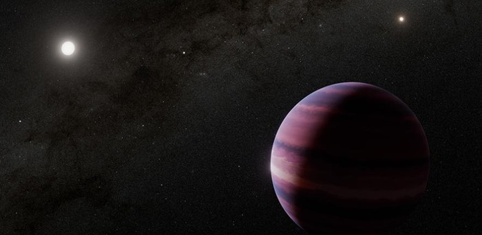 Gambaran seniman terhadap wujud planet gas raksasa yang mengorbit Alpha Centauri A.