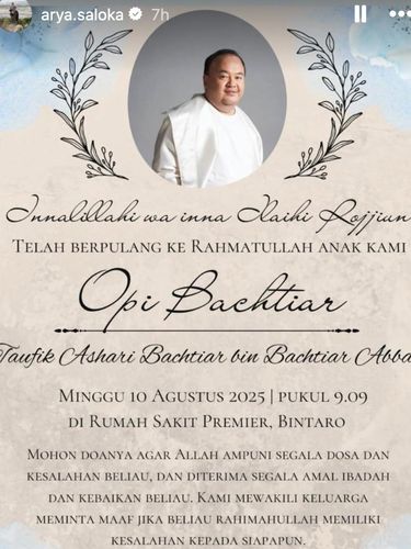 Opi Bachtiar meninggal dunia