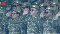 Dalam pidatonya, Prabowo menyampaikan Indonesia memiliki pertahanan rakyat semesta. Prabowo juga ingin tentara kuat. (Dok. YouTube Setpres)