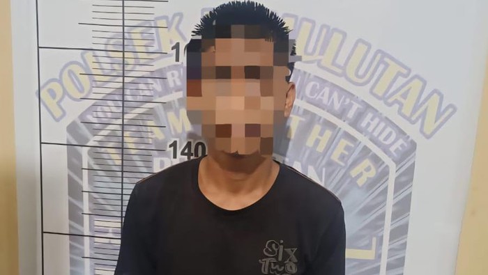 Pelaku penikam terhadap petani di Ogan Ilir saat diamankan polisi
