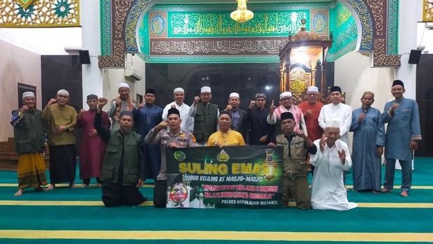 Polres Kepulauan Meranti menggelar 'Suling emas' sebagai wadah silaturahmi dan edukasi warga, Minggu (10/8/2025).
