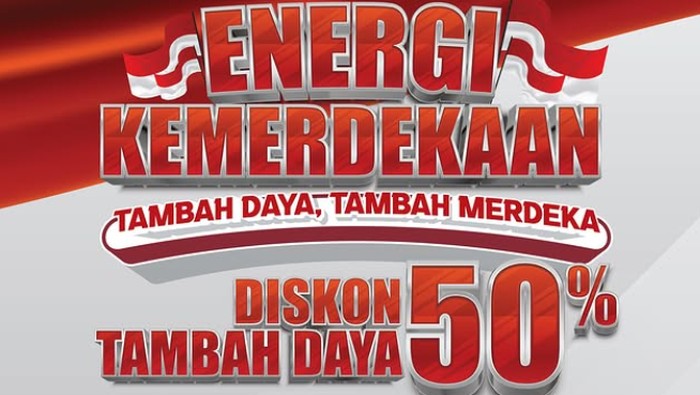 Promo diskon 50% tambah daya PLN spesial HUT RI 2025.