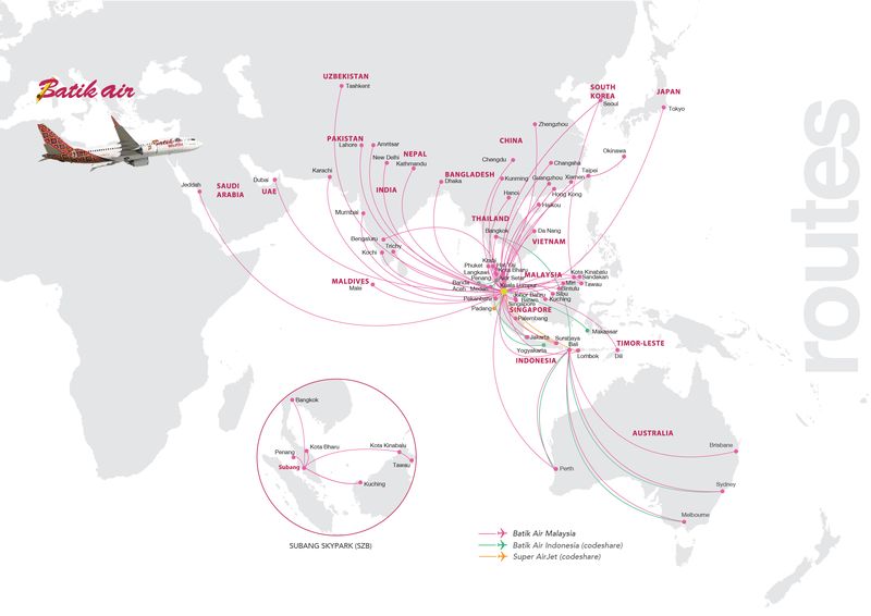 Rute penerbangan Batik Air