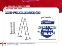 Cuma di Transmart Full Day Sale, Beli Tangga Multifungsi Hemat Rp 700 Ribuan