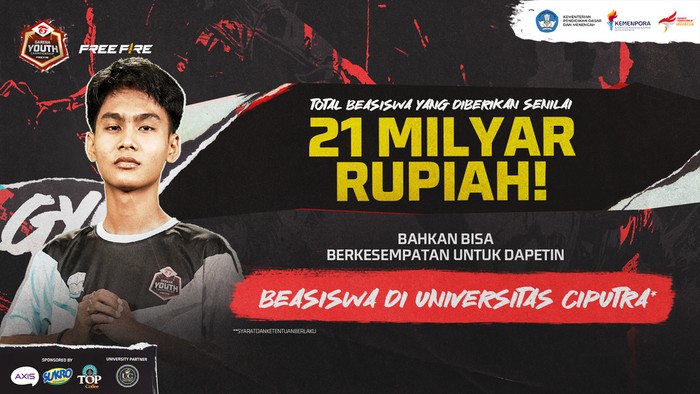 Garena Indonesia kembali menggelar turnamen Free Fire antar pelajar di Indonesia, Garena Youth Championship (GYC) 2025. Kompetisinya menawarkan total hadiah beasiswa sebesar Rp 21 miliar.