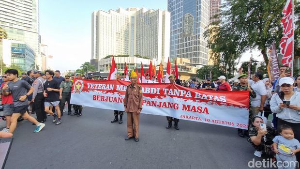 Veteran gelar kirab di CFD Bundaran HI, Jakarta Pusat