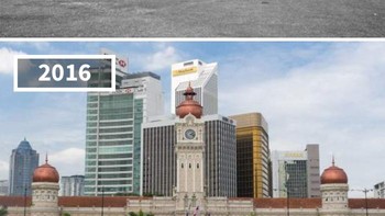 Sultan Abdul Samad, Malaysia, 1941 – 2016. Gedung kolonial bersejarah di Kuala Lumpur yang tetap menjadi landmark kota, kini dikelilingi bangunan modern. Foto: re.photos