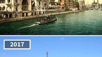 Quai Des Nations, Paris, Prancis, 1900 – 2017 Area pameran megah di awal abad 20, kini berganti menjadi kawasan modern tanpa bangunan asli. Foto: re:photos