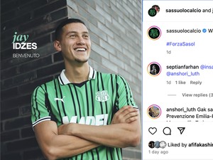 Sassuolo Terus Pajang Jay Idzes, Netizen Tak Bosan Like dan Komen