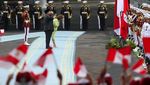 Momen Prabowo Sambut Presiden Peru di Istana Merdeka