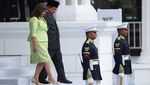 Momen Prabowo Sambut Presiden Peru di Istana Merdeka