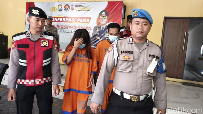 Pelaku penculikan balita di Sidoarjo yang berhasil diringkus polisi di Yogyakarta.