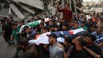 Potret Pilu Pemakaman Lima Jurnalis Korban Serangan Udara Israel