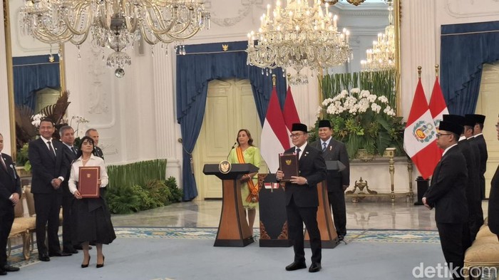 Presiden Prabowo dan Presiden Peru di Istana Merdeka