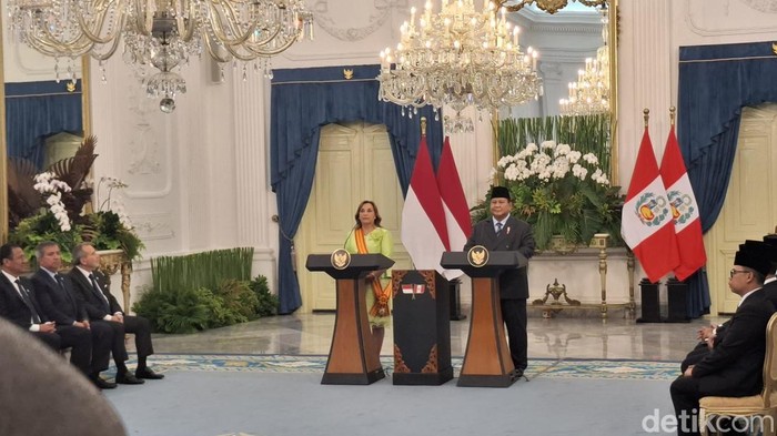 Presiden RI Prabowo Subianto dan Presiden Peru Dina Boluarte.
