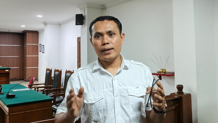 Eks Ketua KONI Makassar Ahmad Susanto, setelah menjalani sidang putusan kasus korupsi dana hibah Rp 5,8 miliar di PN Makassar. Andi Sitti Nurfaisah/detikSulsel