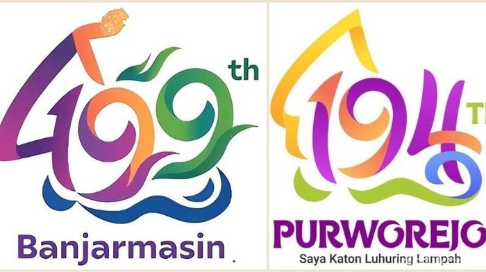 Juara Lomba Logo Hari Jadi ke-499 Banjarmasin dan logo Purworejo.
