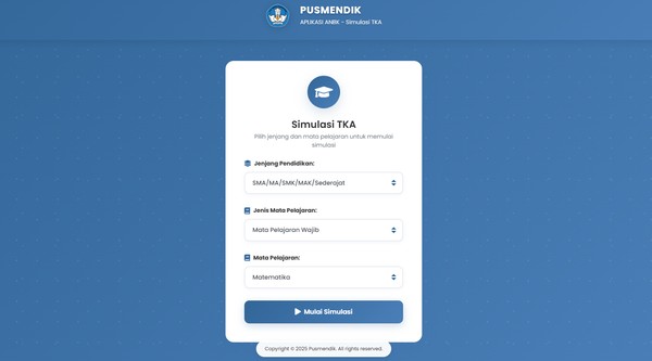 Ini Link dan Cara Simulasi TKA Online dari Kemendikdasmen, Gratis!