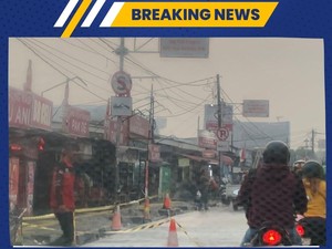 Lalin Depan Terminal Kalideres Arah Cengkareng Macet Imbas Perbaikan Jalan