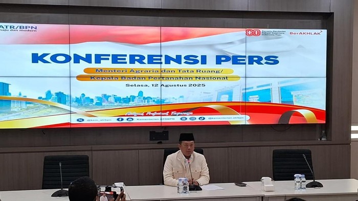 Menteri Agraria dan Tata Ruang/Kepala Badan pertanahan Nasional (ATR/BPN), Nusron Wahid