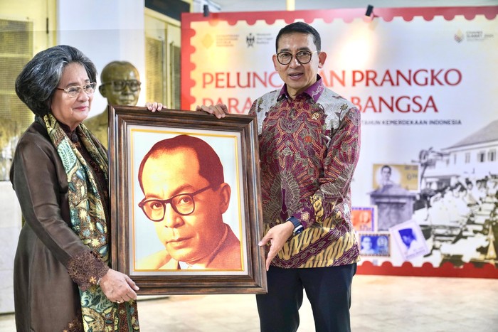 Menteri Kebudayaan Fadli Zon resmikan peluncuran Seri Prangko Para Pendiri Bangsa sekaligus memperingati 123 tahun kelahiran Bung Hatta di Museum Perumusan Naskah Proklamasi, Jakarta.