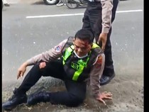 Kasihan, Polisi Lalu Lintas di Blitar Ditabrak Pikap Saat Razia