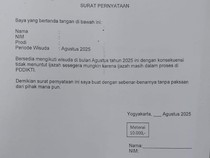 Viral UNY Minta Calon Wisudawan Teken Surat Tak Protes Ijazah Telat