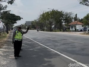 Polisi Sekat Perbatasan Pati-Rembang Cegah Mobilisasi Massa Demo Luar Daerah