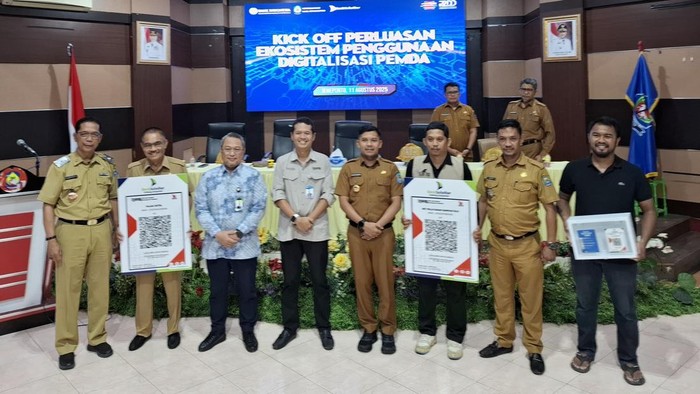 High Level Meeting Tim Percepatan dan Perluasan Digital Daerah (TP2DD) yang digelar di Aula Kalabbirang, Rujab Bupati Jeneponto.