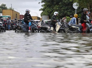 Banjir Rob Genangi 23 RT dan 2 Ruas Jalan di Jakarta Siang Ini