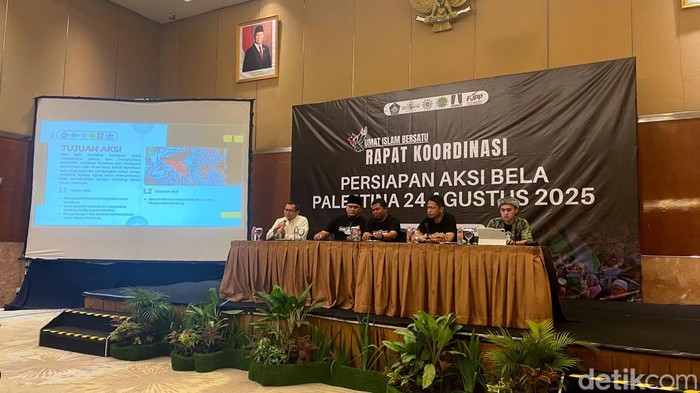 Konferensi pers aksi bela Palestina