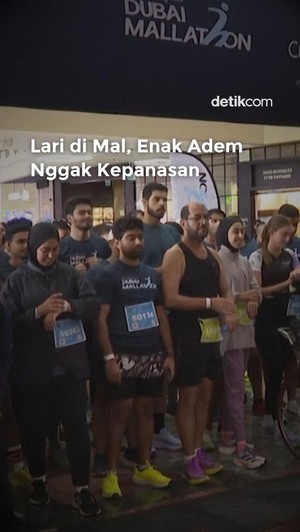 Video: Asyik! Warga Dubai Lari Maraton di Mal, Nggak Kepanasan