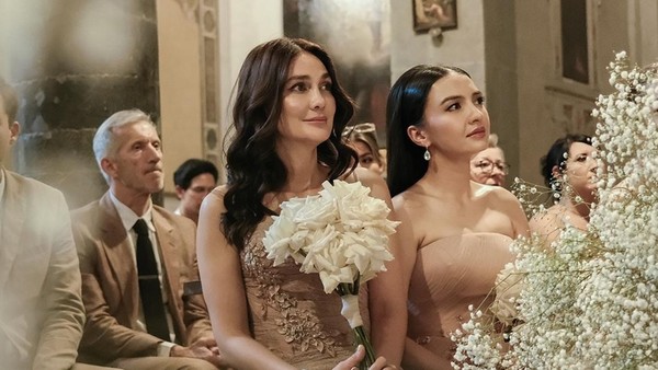 8 Gaya Memukau Luna Maya & Raline Shah Jadi Bridesmaid Millane Fernandez
