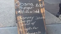Restoran burger ini punya cara kontroversial untuk mengundang pelanggan. Mereka menyebut nama mantan presiden hingga umpatan yang bikin emosi. Foto: Buzzfeed