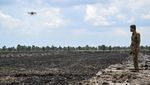 Keren, Petani di Kalsel Tanam Padi Gunakan Drone