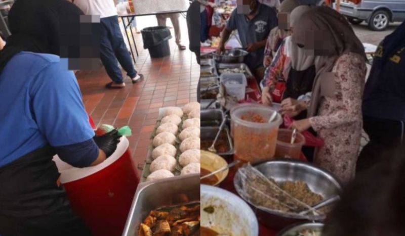 wanita serobot antrean nasi lemak